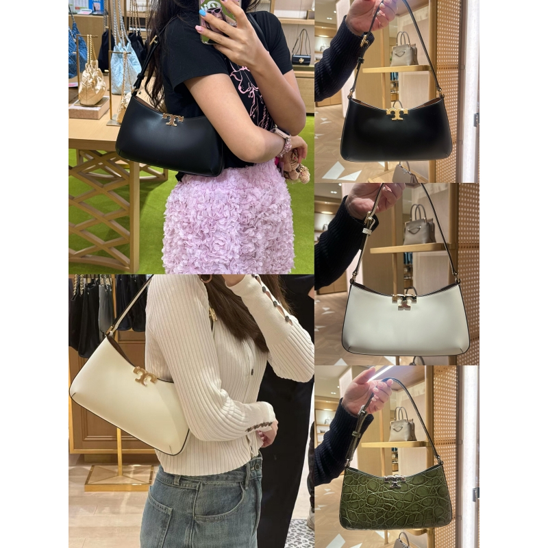 ของแท้ 💯% Tory Burch Eleanor Genuine Leather Underarm Bagกระเป๋าสะพายไหล่หนังแท้ผู้หญิง