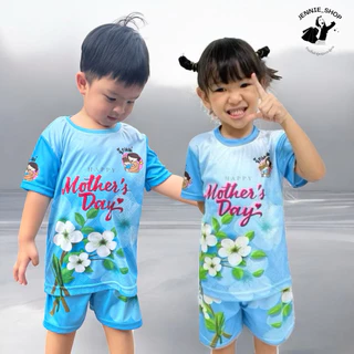 เสื้อวันแม่ เสื้อฟ้าวันแม่ พิมพ์ลายดอกมะลิ เนื้อผ้านุ่มลื่น ใส่สบาย