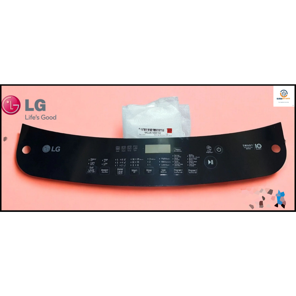 สติ๊กเกอร์ปุ่มกดเครื่องซักผ้าแอลจี/ อะไหล่เครื่องซักผ้าแอลจี (Plate,Control LG ) ใช้กับรุ่น T2514VS2