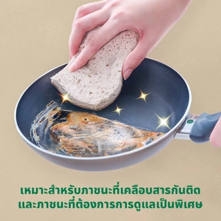3M™ Scotch-Brite® สก๊อตช์-ไบรต์ ฟองน้ำเซลลูโลสพร้อมแผ่นใยขัด, กรีนเนอร์คลีน, สำหรับงานไร้ริ้วรอย, 2 ชิ้น/แพ็ค