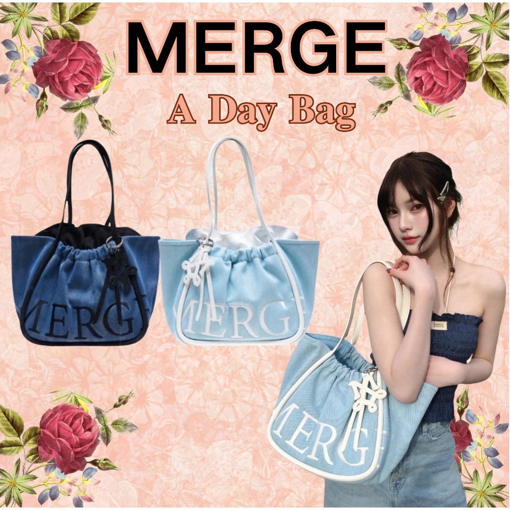💯【ของแท้ 100 %】 Merge A Day Bagสินค้าพร้อมส่ง ในเฉดสีใหม่ 2 สี กระเป๋าถือ กระเป๋าสะพายไหล่
