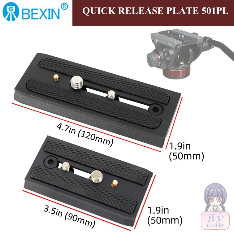 Quick Release Plate 501PL by JRR สำหรับ Manfrotto 701HDV 501HDV 503HDV MH055M0-Q5 SIRUI S4 S6 S7 S8 