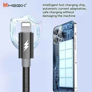 สายชาร์จ สายเคเบิลข้อมูลสปริง X-013 กระแสไฟสูง 6A fastcharge pd 20w 35w 60w for ip7-16 【pro max】 / Micro USB / Type-C