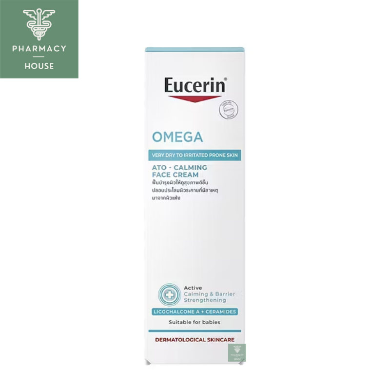 //ของแท้ฉลากไทย//  Eucerin OMEGA SOOTHING CREAM 50 ml. // Eucerin OMEGA ATO-CALMING FACE CREAM 50 ML