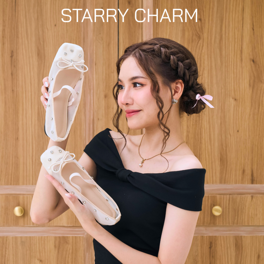 CCS - รองเท้า Marry Jane รุ่น Starry Charm แมทช์ได้ทุกวัน ใส่แล้วดูแพง (191-1) Cotton Candy Step