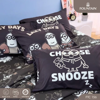 Fountain FTC156 การ์ตูน Minions ลิขสิทธิ์แท้ Universal สัมผัสนุ่มลื่น ชุดเครื่องนอนฟาวน์เทน ผ้าปูที่นอน ผ้านวม