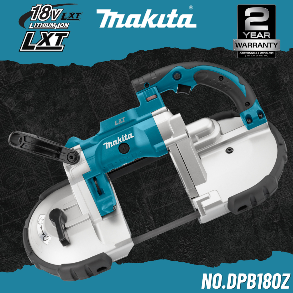 MAKITA เลื่อยสายพานไร้สาย 18V ขนาด 120mm. (4-3/4")  ปรับความเร็วได้  No.DPB180Z (เฉพาะตัวเครื่อง)