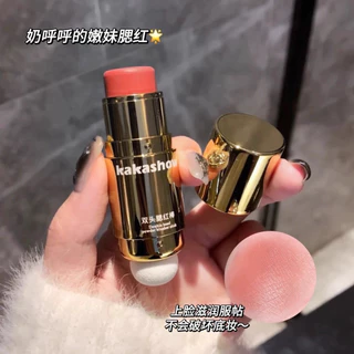 Kakashow C338 Double Head Blush Stick บรัชออน แบบแท่งสองหัว พร้อมฟองน้ำไว้คอนทัว กันน้ำ ติดทนนาน ดูเป็นธรรมชาติ