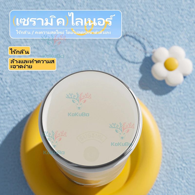 กระบอกน้ำเก็บอุณหภูมิ 550ml กระติกสุญญากาศเซรามิคไลเนอร์ ชุดภาพวาดลายพิเศษ แก้วเก็บความเย็น KOKUBA thumbnail 7