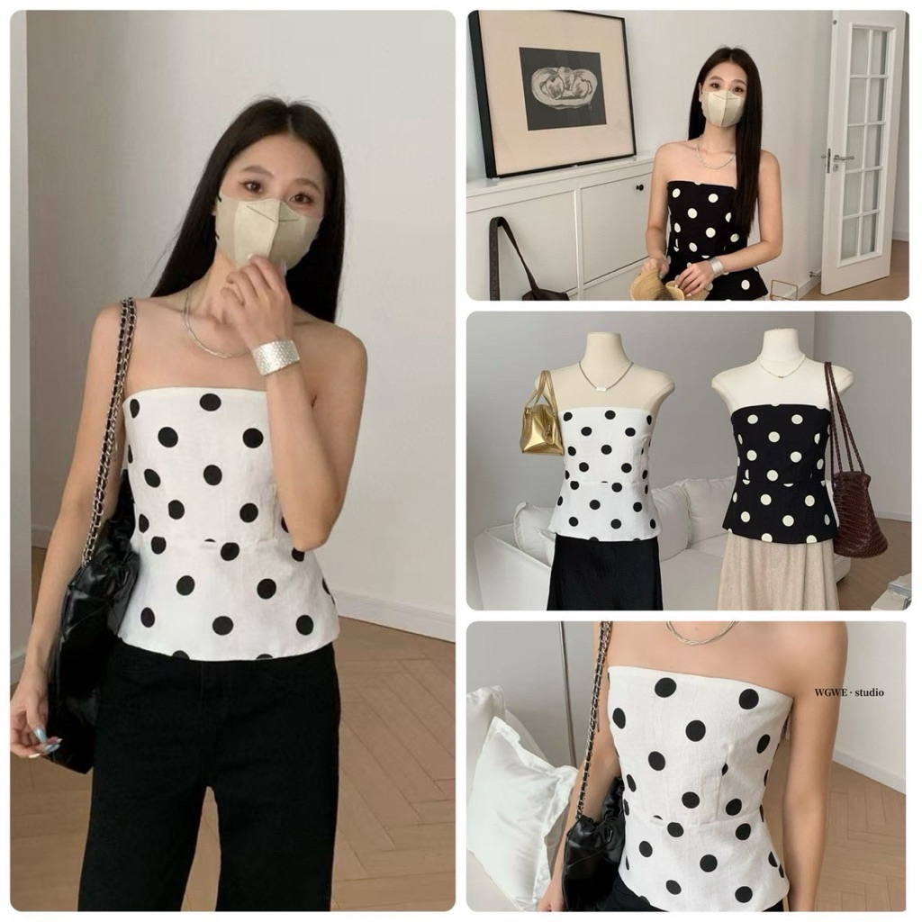 W6432 เสื้อเกาะอก Tag🛍️🇰🇷WGWE