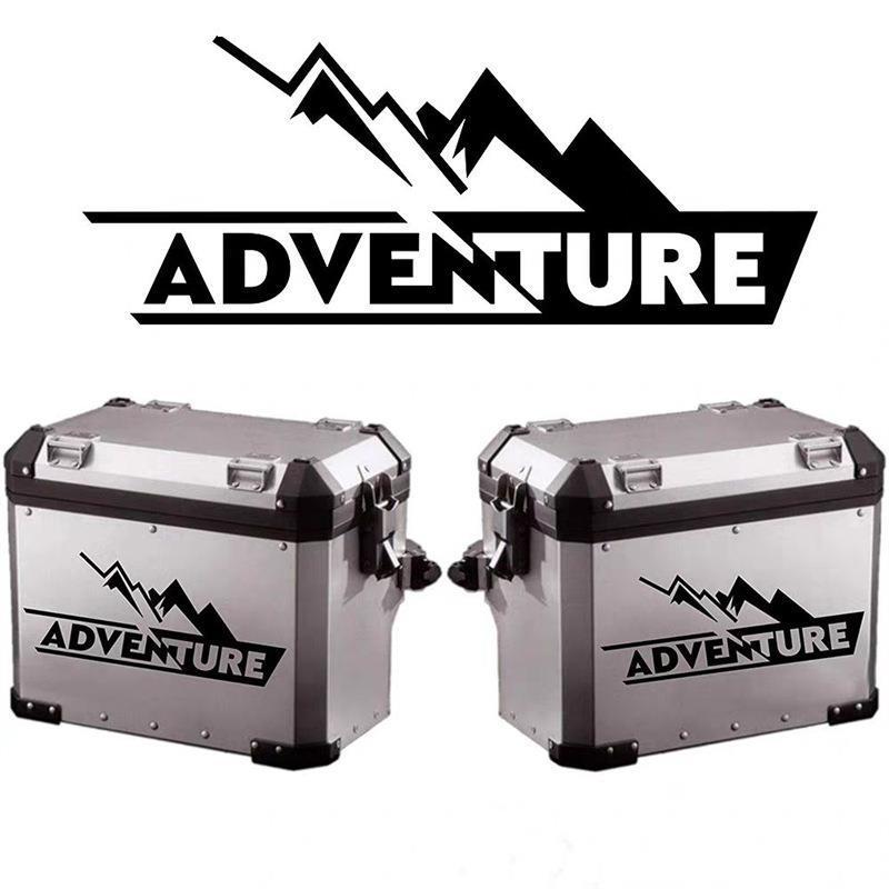 สติ๊กเกอร์ ADVENTURE สะท้อนแสง ติดท้ายรถมอเตอร์ไซค์ ผจญภัย ติดกล่องท้าย กระจก พร้อมส่ง