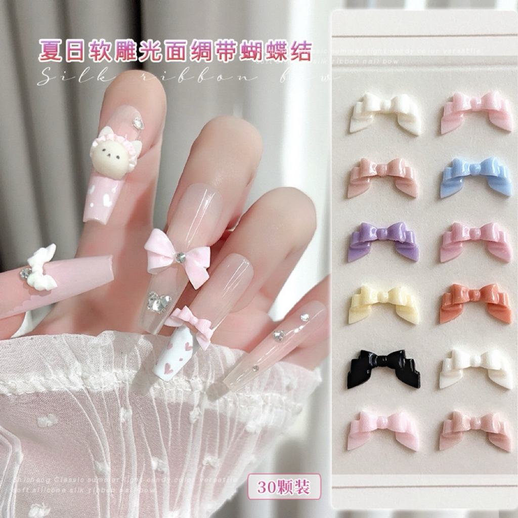เรซิ่นโบว์ สำหรับแต่งเล็บ 30 ชิ้นต่อแพ็ค 🇹🇭🇹🇭🇹🇭🇹🇭🇹🇭
