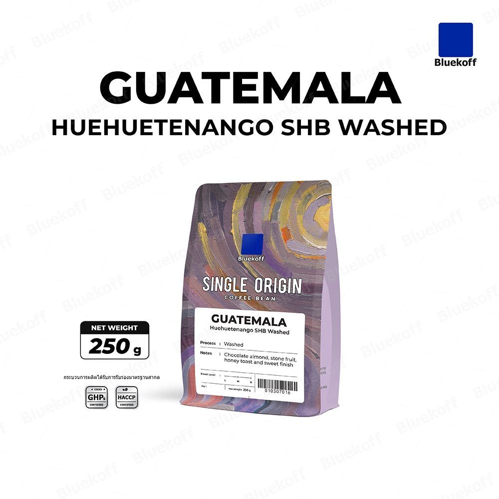 Bluekoff เมล็ดกาแฟ Guatemala Arabica 100% อราบิก้า 100% (1 ถุง บรรจุ 250 กรัม)