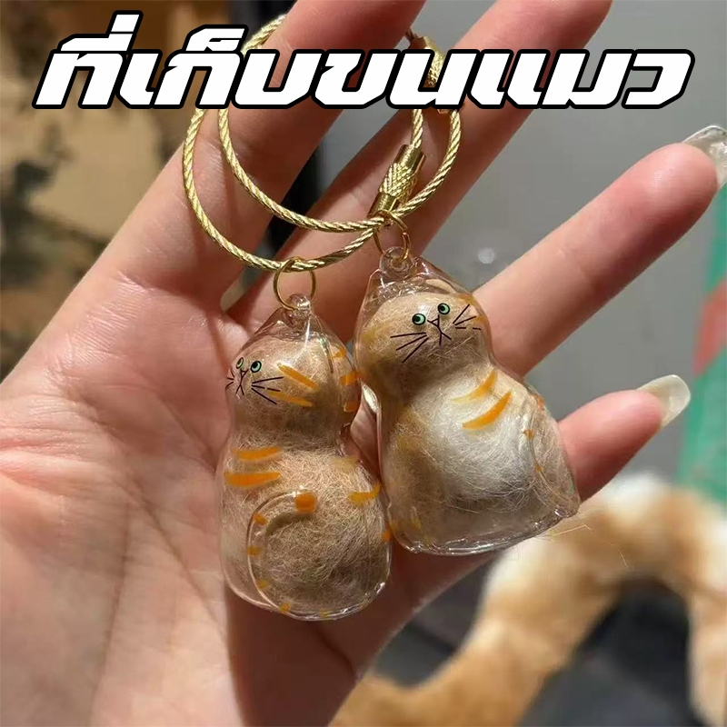 จี้กล่องเก็บขนแมวแบบใสแบบใหม่มีหลากหลายสไตล์ให้เลือกพวงกุญแจจี้แคปซูลเก็บขนแมว แคปซูลขนแมว