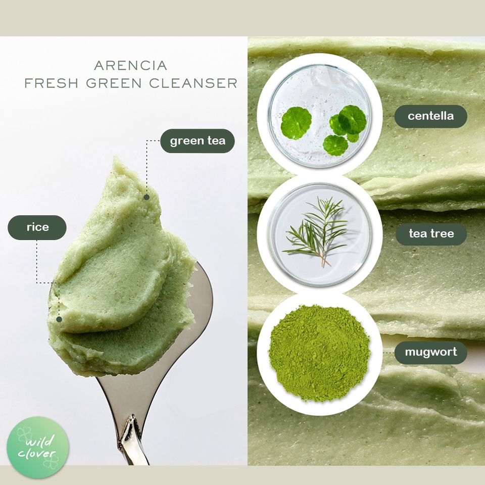🍀 ARENCIA : แท้พร้อมส่ง exp.2028 fresh green rice mochi cleanser, rice mucin cleanser 120g - รูปที่ 4