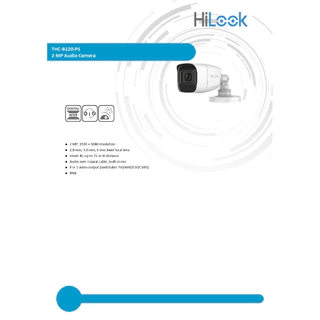HILOOK กล้องวงจรปิด 2MP รุ่น THC-B120-LPS / THC-B120-PS / THC-B129-M / THC-B127-LMS - แบบเลือกซื้อ