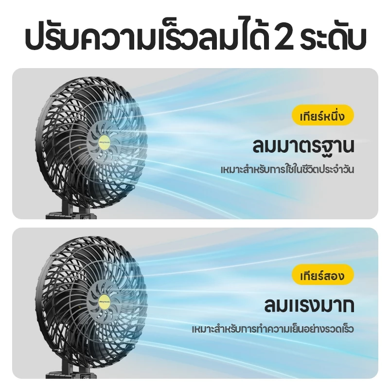 Maybuck Japan พัดลมลิเทียม 8นิ้ว พัดลมพกพา พัดลมตั้งโต๊ะ thumbnail 4
