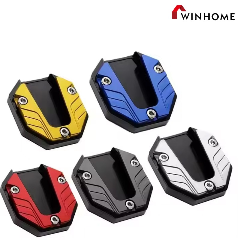 แผ่นรองขาตั้ง มอเตอร์ไซค์ ตีนเป็ด รองขาตั้งข้าง แข็งแรงและทนต่อการสึกหรอ อลูมิเนียมอัลลอยด์ กันลื่นได้ดีขึ้น กันล้มได้