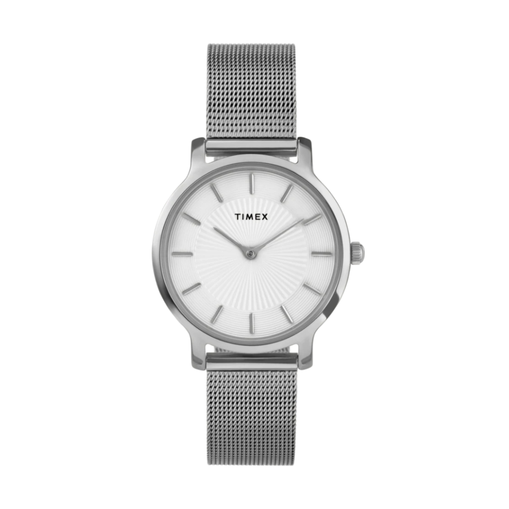 Timex  TW2Y10200 TRANSCEND 34mm Stainless Steel Bracelet Watch SILVER นาฬิกา นาฬิกาข้อมือ นาฬิกาข้อมือผู้หญิง