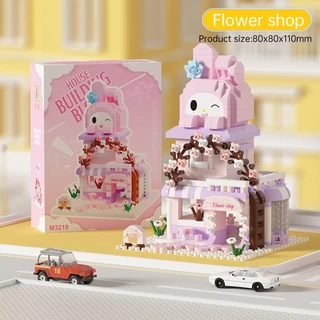 SR ตัวต่อการ์ตูน Sanrio ซีรีส์ ร้านเล็กน่ารัก ประกอบง่าย ของขวัญสุดพิเศษสำหรับเด็กผู้หญิง