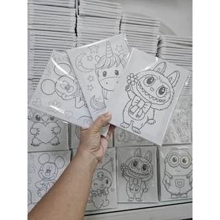 เฟรมผ้าใบแคนวาสระบายสี ผ้าติดกรอบไม้ขนาด15cm×20cm(รหัสDD)ไม่รวมสี(ได้เฉพาะเฟรมผ้าพิมพ์ลาย)