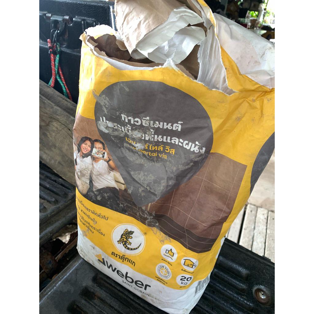 ปูนกาว Weber ตรา ตุ๊กแก แบ่งขาย น้ำหนัก 4.2 Kg.