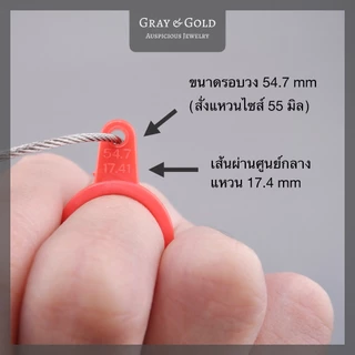 พวงแหวนพลาสติก วัดนิ้วมือ เทียบ Size แหวนแบบ 4 มาตรวัด ใช้วัดขนาดรอบนิ้วมือ เพื่อหาขนาดแหวน Gray & Gold Jewelry [GG015]