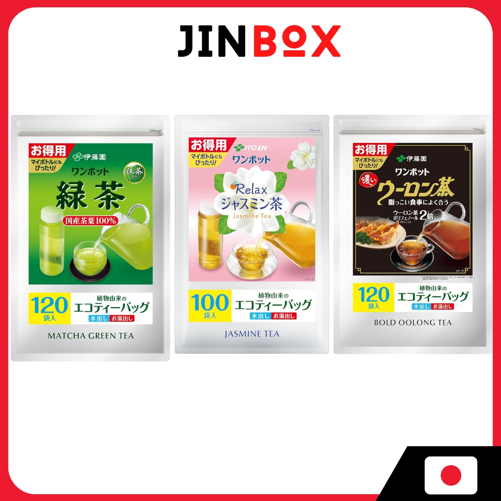 [Large Size] Itoen One Pot Tea Bags Value Pack 100 Bags - ชาเขียว/ ชาจัสมินผ่อนคลาย/ ชาอู่หลงเข้มข้น