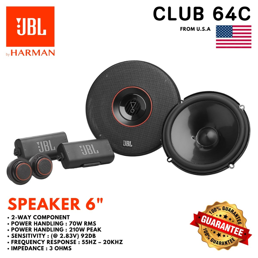 🔥ของแท้🔥JBL CLUB 64C  ลำโพงแยกชิ้น 2 ทาง เสียงชัดทุกมิติ รายละเอียดเสียงครบ เข้าถึงทุกอารมณ์ในการฟัง