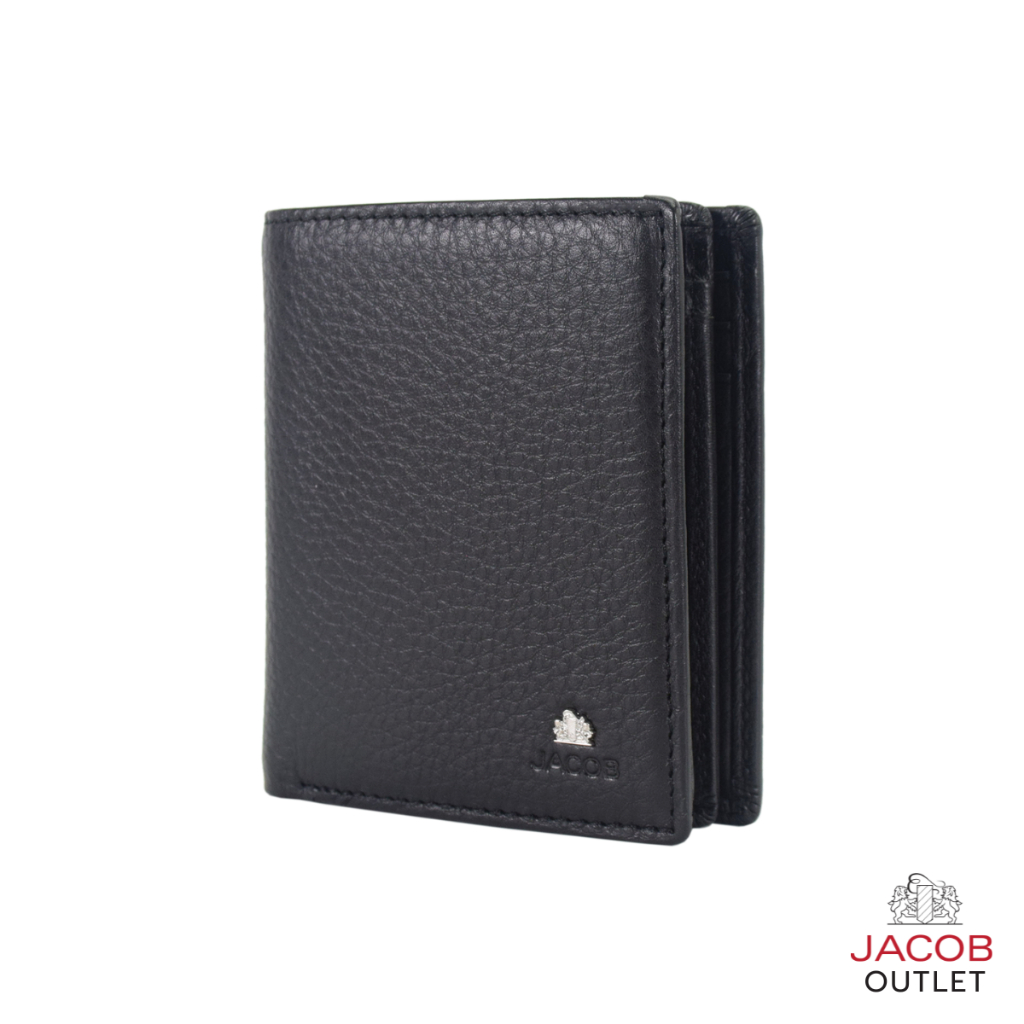 JACOB กระเป๋าสตางค์ชายหนังนิ่ม พร้อมช่องใส่รูปภาพและช่องเก็บเหรียญ รุ่น 22598