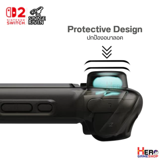 Savage Raven by Skull & Co.ฝาครอบหน้าจอ Switch2 ✨ปกป้องหน้าจอ ทนทาน ใช้งานร่วมกับ เคส Stand Grip✨ by Hero Gameshop