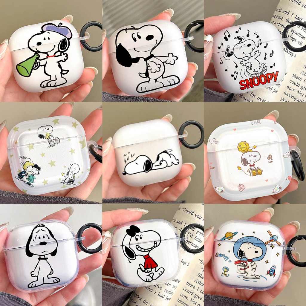 จัดส่งจากกรุงเทพ AirPods 4 Pro2 Pro 3 2 1 snoopy สนูปี้ การ์ตูน Case สไตล์การ์ตูน กรณีปลอกสําหรับ AirPods gen3 TPU Matte