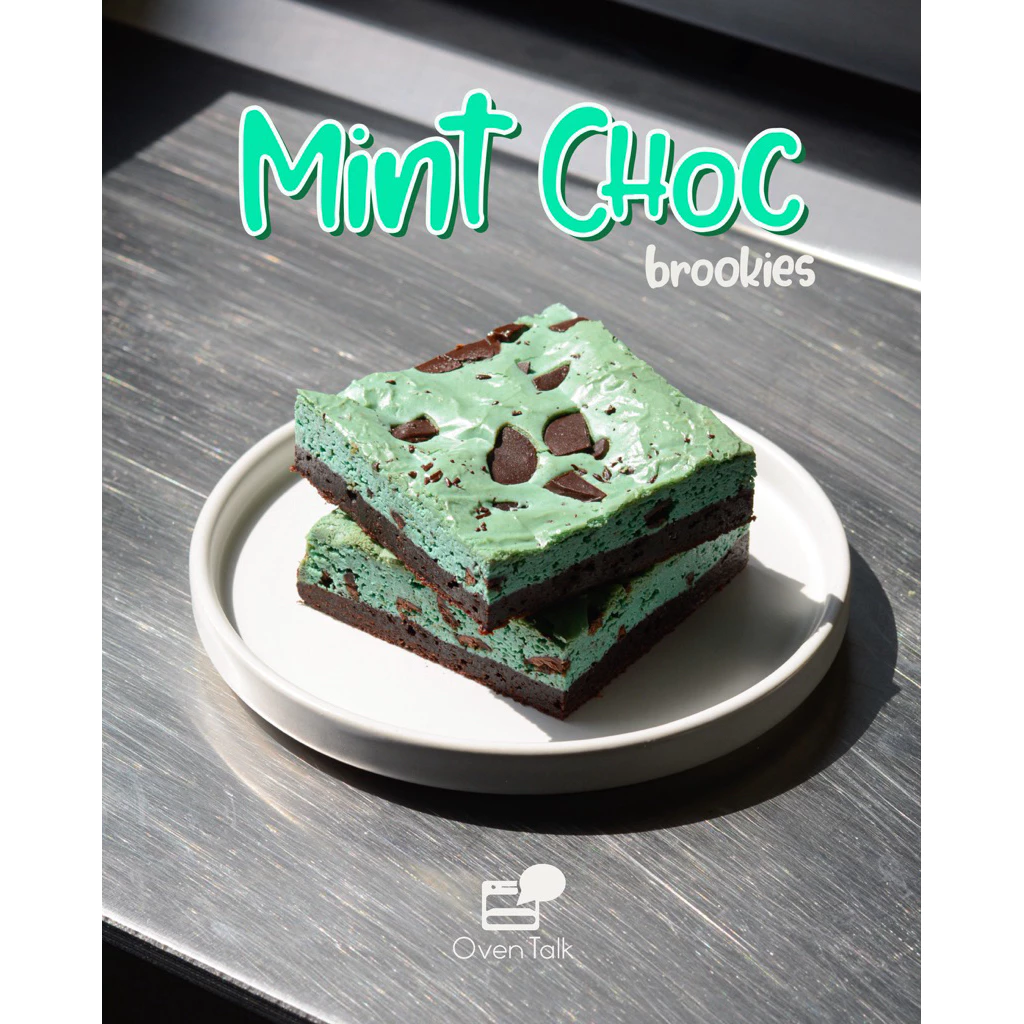 Oven Talk - Mint Choc Brookie มินต์ช็อก ขนาด 3x3 นิ้ว