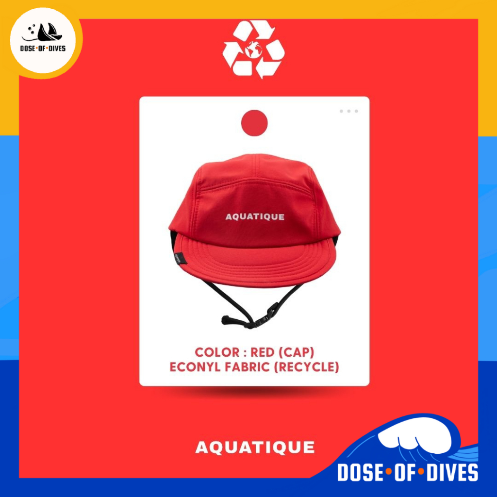 Aquatique - Cap หมวกดำน้ำ กัน UV สีสันสดใสผ้ารีไซเคิล ถ่ายรูปออกมาสวยงามไม่แพ้ใคร 🔥