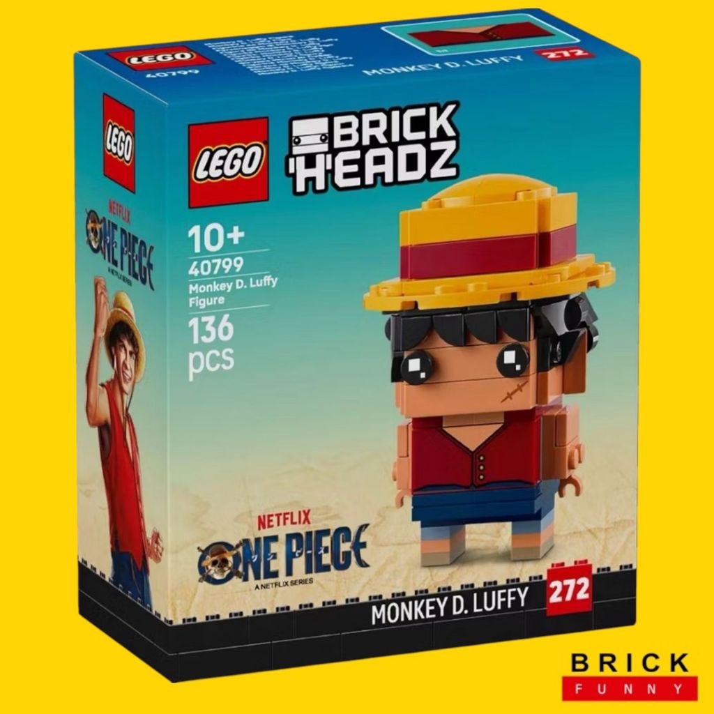 Lego BrickHeadz 40799 Monkey D. Luffy Figure สินค้าพร้อมส่ง จัดส่งไว ของแท้ 100%
