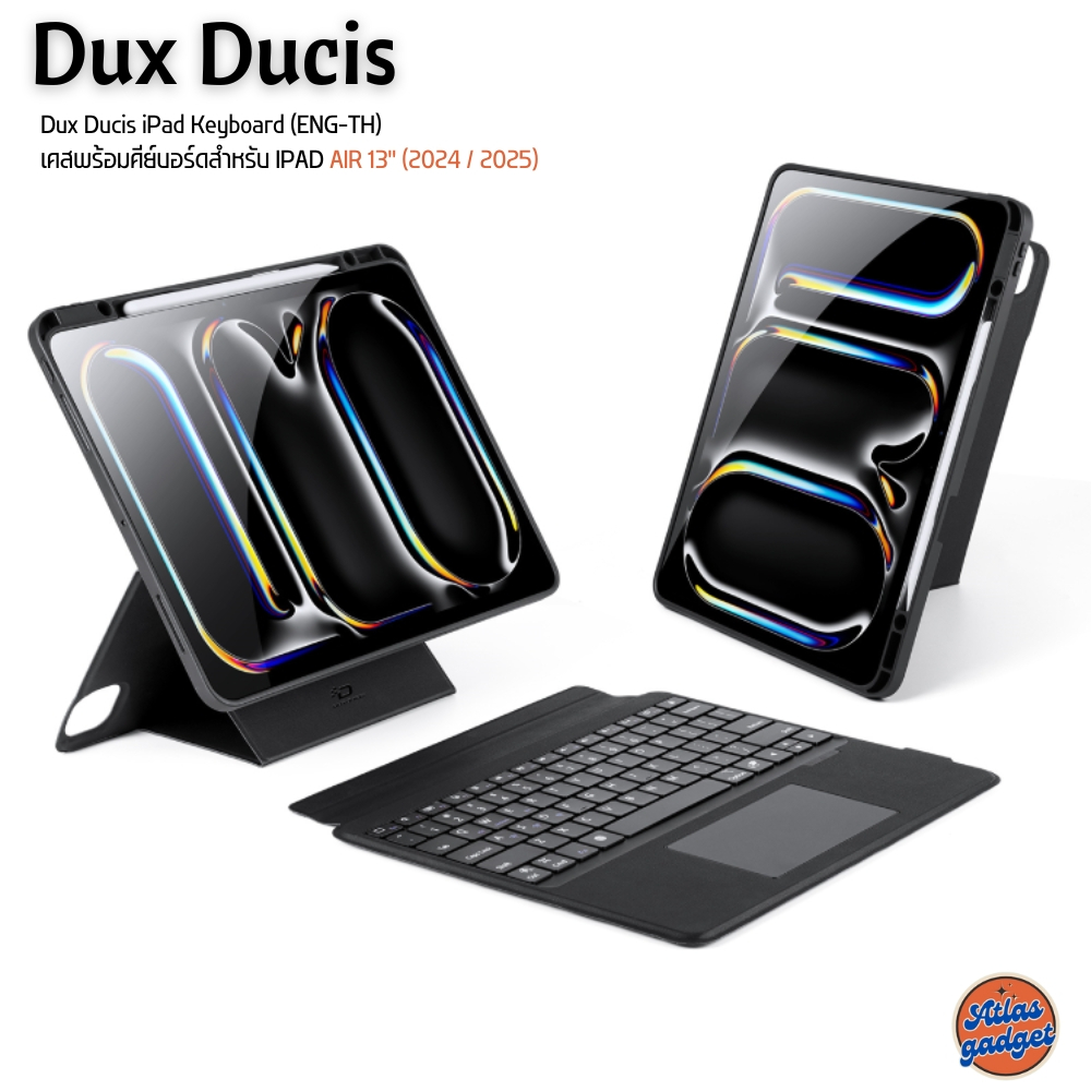 Dux Ducis Keyboard with Protective Case เคสพร้อมคีย์บอร์ด(ENG-TH) สำหรับ iPad Air 13"(24/25)/iPad Pr