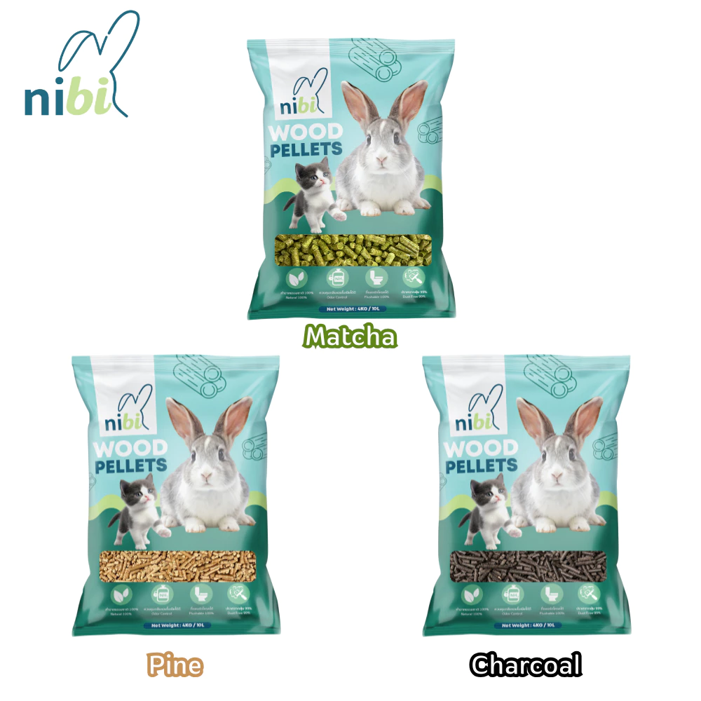 ขี้เลื่อยไม้สน ขี้เลื่อยไม้สนชาโคล นิบิ 10ลิตร NIBI Wood Pellet 10 L
