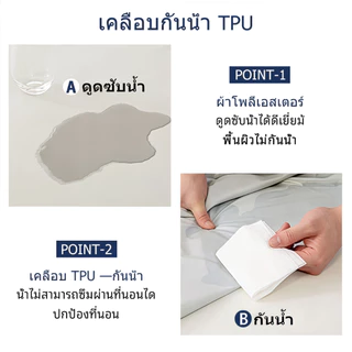 ผ้าคลุมที่นอนกันน้ำ 100% ขนาด 3ฟุต/3.5ฟุต/4ฟุต/5ฟุต/6ฟุต นุ่ม ระบายอากาศได้ดี ป้องกันคราบและฝุ่น (เฉพาะผ้าคลุมที่นอน)