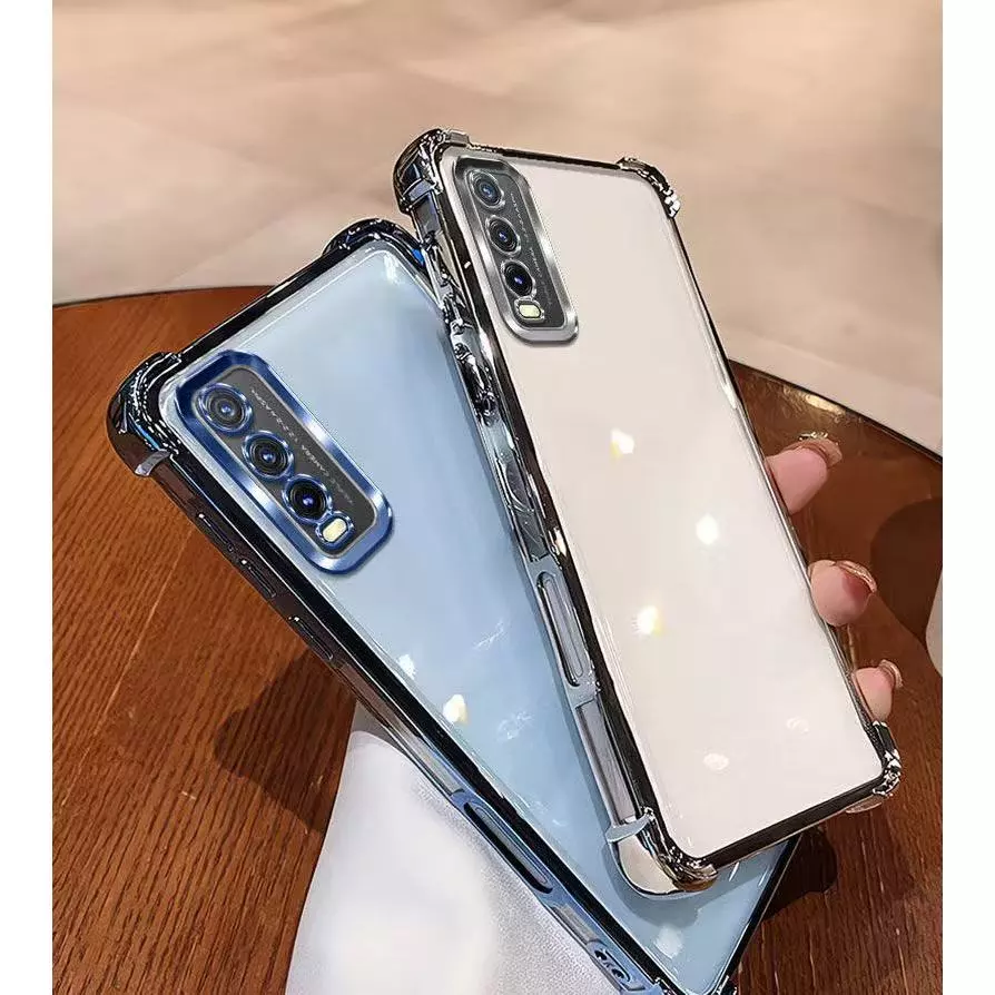 เคสใส กันรอยเลนส์กล้อง สำหรับ Vivo Y20 Y20S Y20I Y12A Y12S Y3S Y11 Y12 Y15 Y17 เคสขอบสี กันกระแทก หรูหรา
