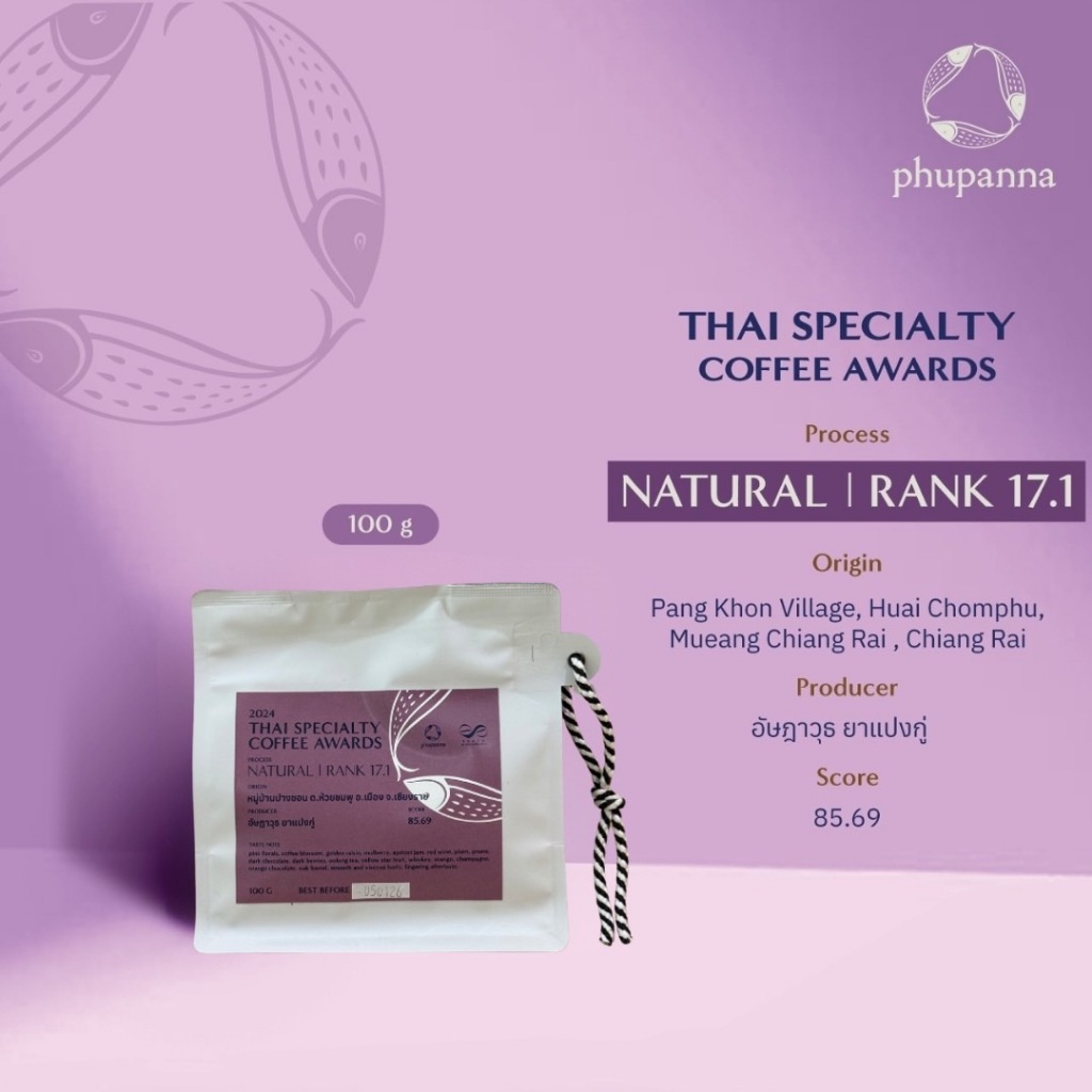 เมล็ดกาแฟคั่วอ่อน SCATH 2024 : Natural Rank.17.1