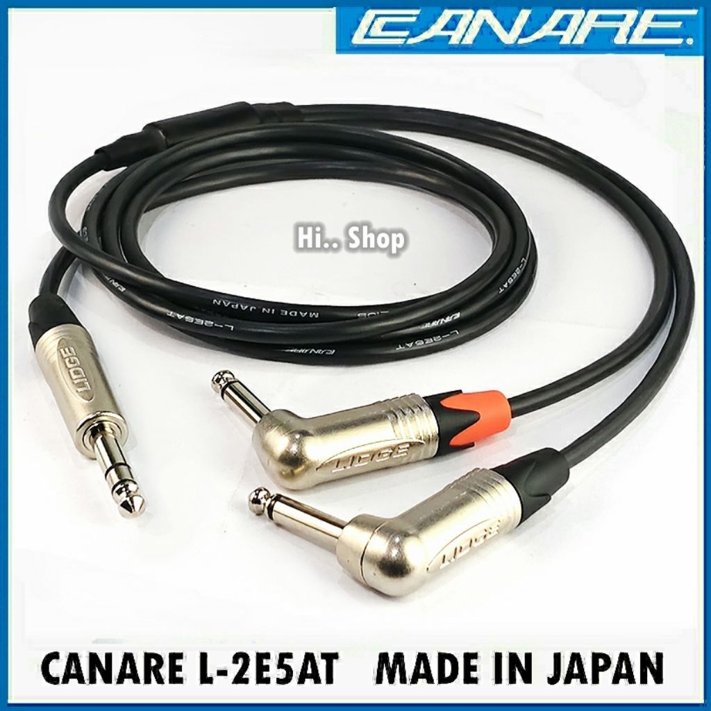 Canare สายY TRS 6.35 - TS 6.35(งอ) L/R สายCanare L-2E5AT หัวLidge