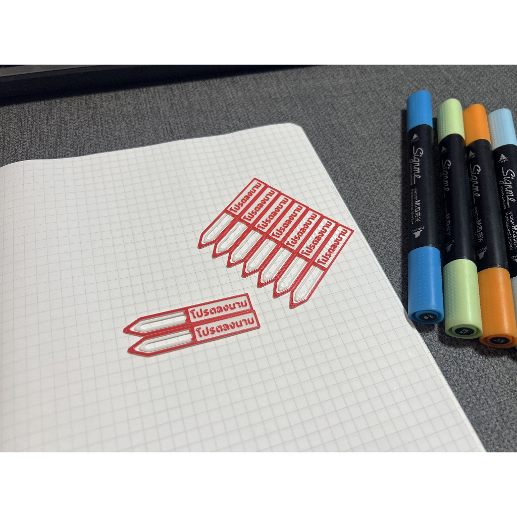 โปรดลงนาม คลิปหนีบเอกสารโปรดลงนาม ตัวชี้จุดเซ็น ชุด 10 ชิ้น - รูปที่ 4