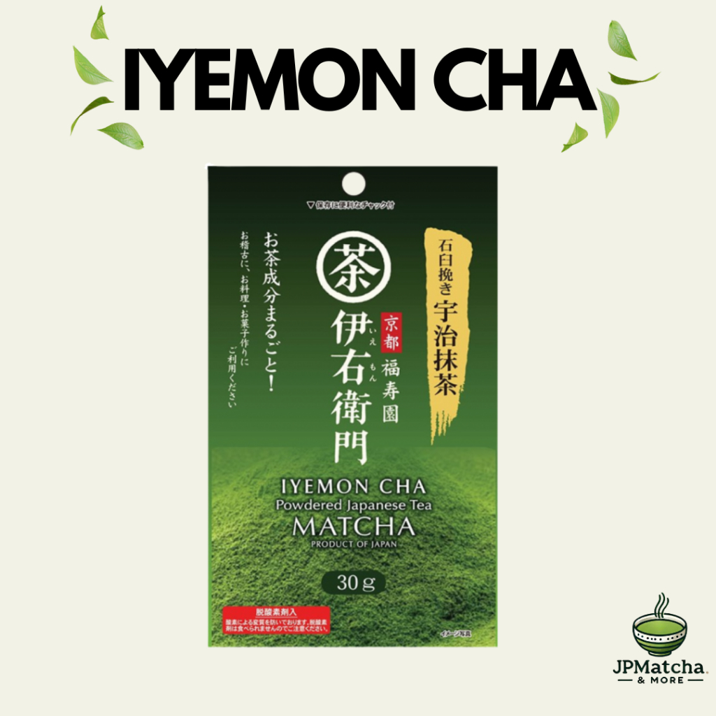 🍵 IYEMON CHA Uji Matcha (Powdered Japanese Tea) – แบบซอง 30g จาก Fukujuen Kyoto 🌿