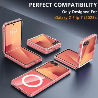 เคสใส เคสกันรอยหน้าจอ Samsung Z Flip 8 / Flip 7 เคสแม่เหล็ก Samsung Z Flip8 / Flip7 Magnetic case