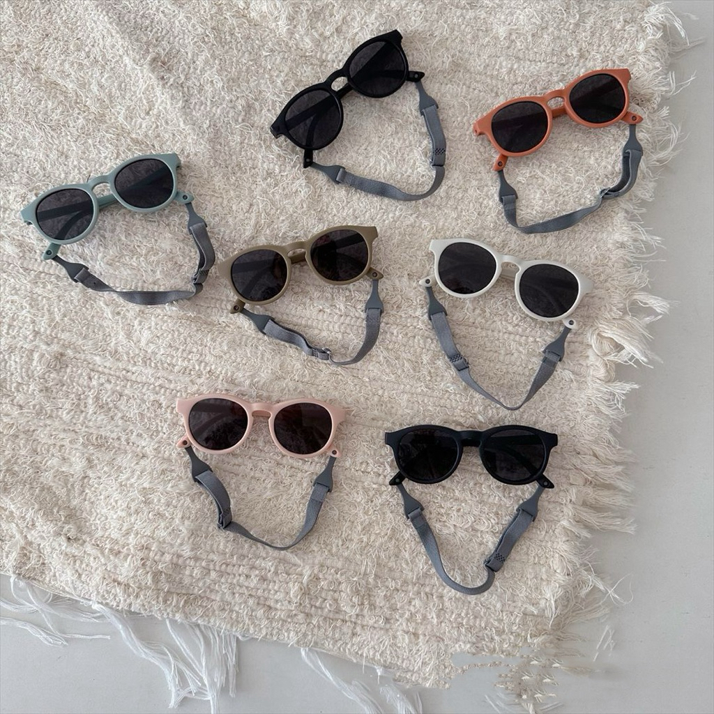 [มาใหม่]แว่นตาเด็ก0-3ปี พร้อมสายคาด สุดเท่ บิดงอได้ UV400