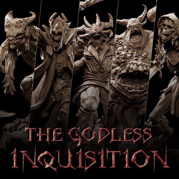 The Godless Inquisition : Collection : Miniature Resin โมเดลบอร์ดเกม ผลิตตามสั่ง DnD Lich