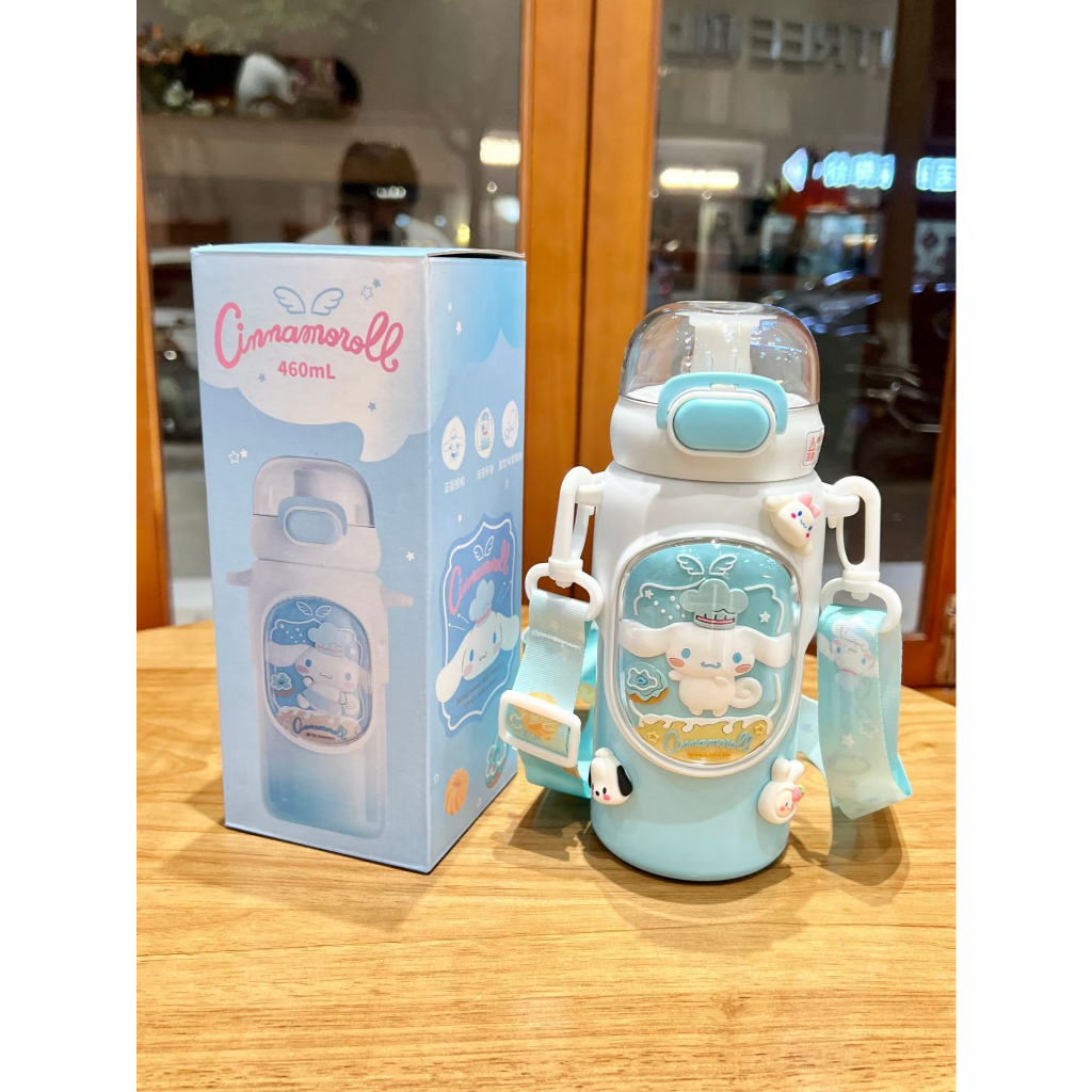 พร้อมส่ง กระติกน้ำสายสะพายเด็ก เกรดพรีเมี่ยม 316 หลอดเด้ง - รูปที่ 4