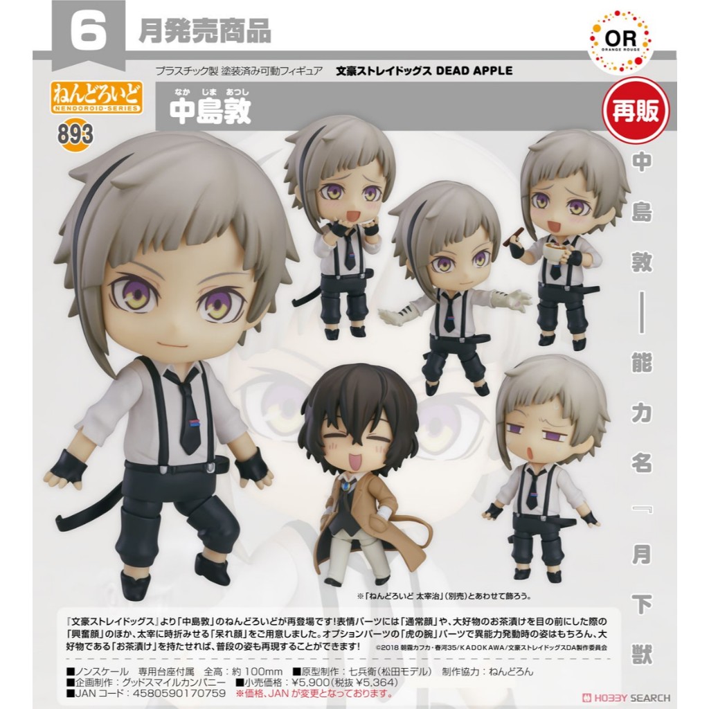 Nendoroid - Bungo Stray Dogs DEAD APPLE: Atsushi Nakajima