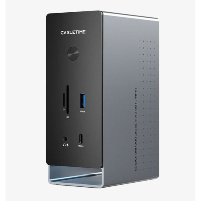 CABLETIME 16-in-1 USB-C DOCKING STATION รองรับ M Book และ Windows รุ่น CB18G with SSD Enclosure