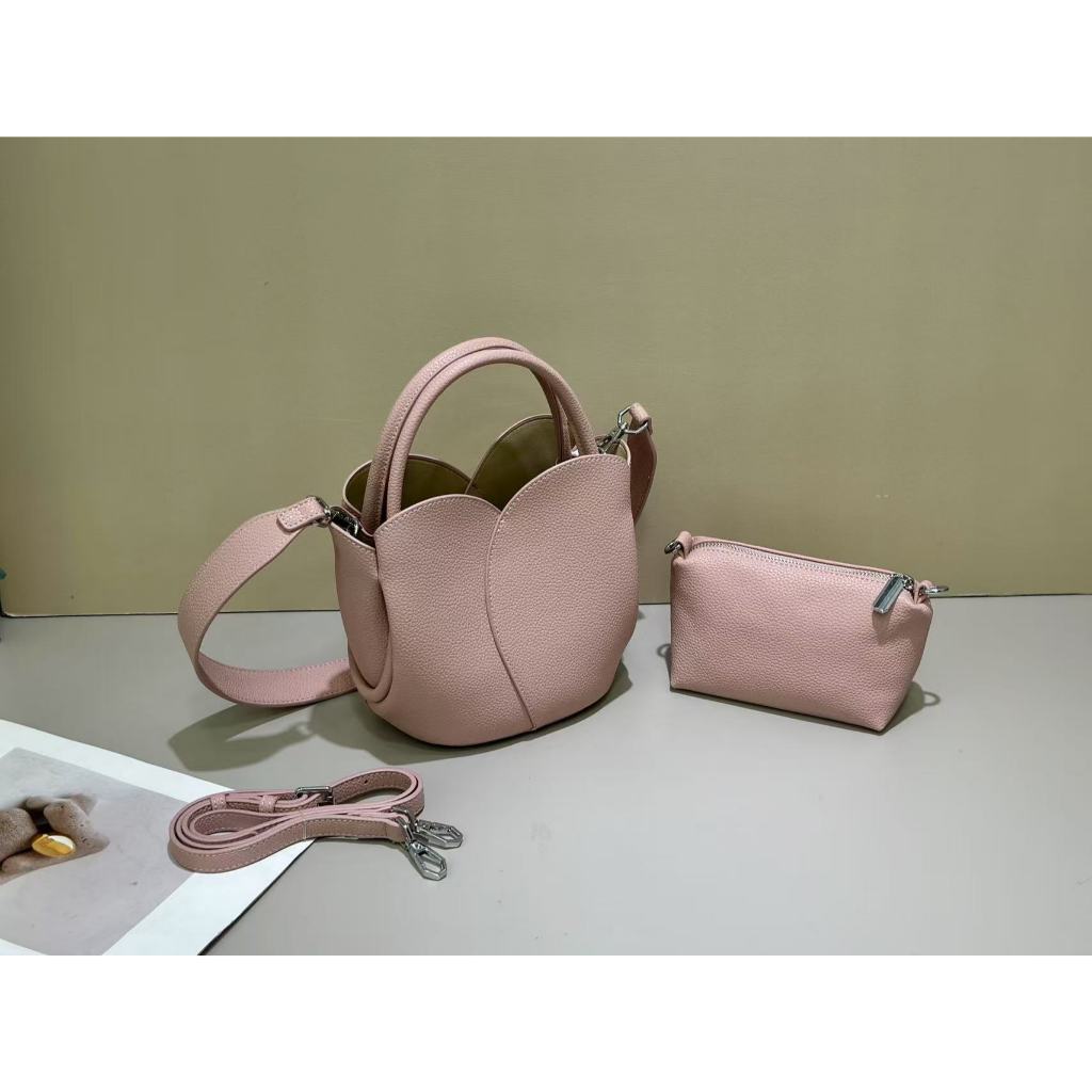 MLN bags กระเป๋าถือรุ่น Daisy (ไซส์8นิ้ว)ทรงถัง แถม!กระเป๋าใบลูก มีสายสะพายให้สองเส้น